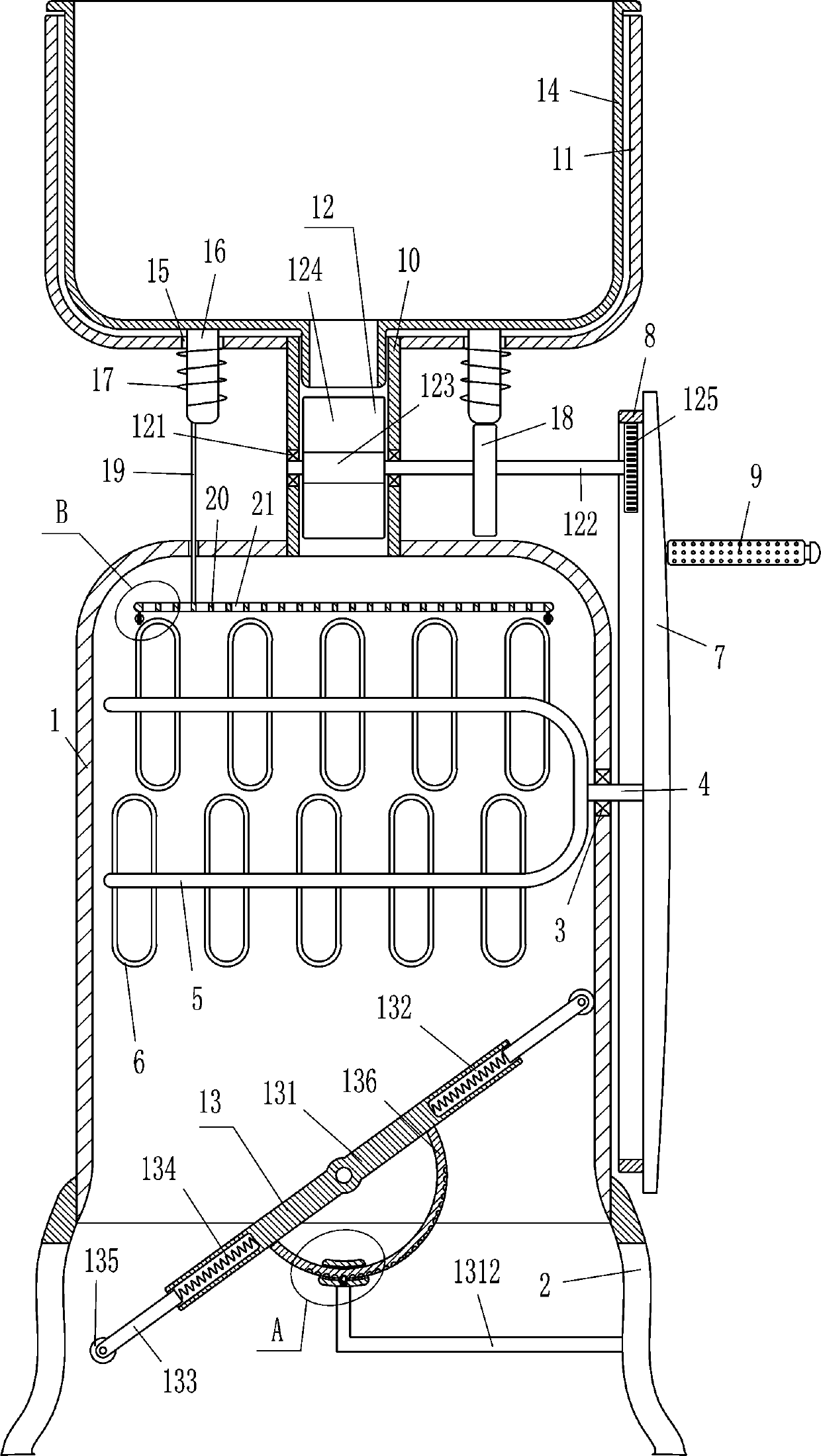 Hardware machining copper and iron fragment separator