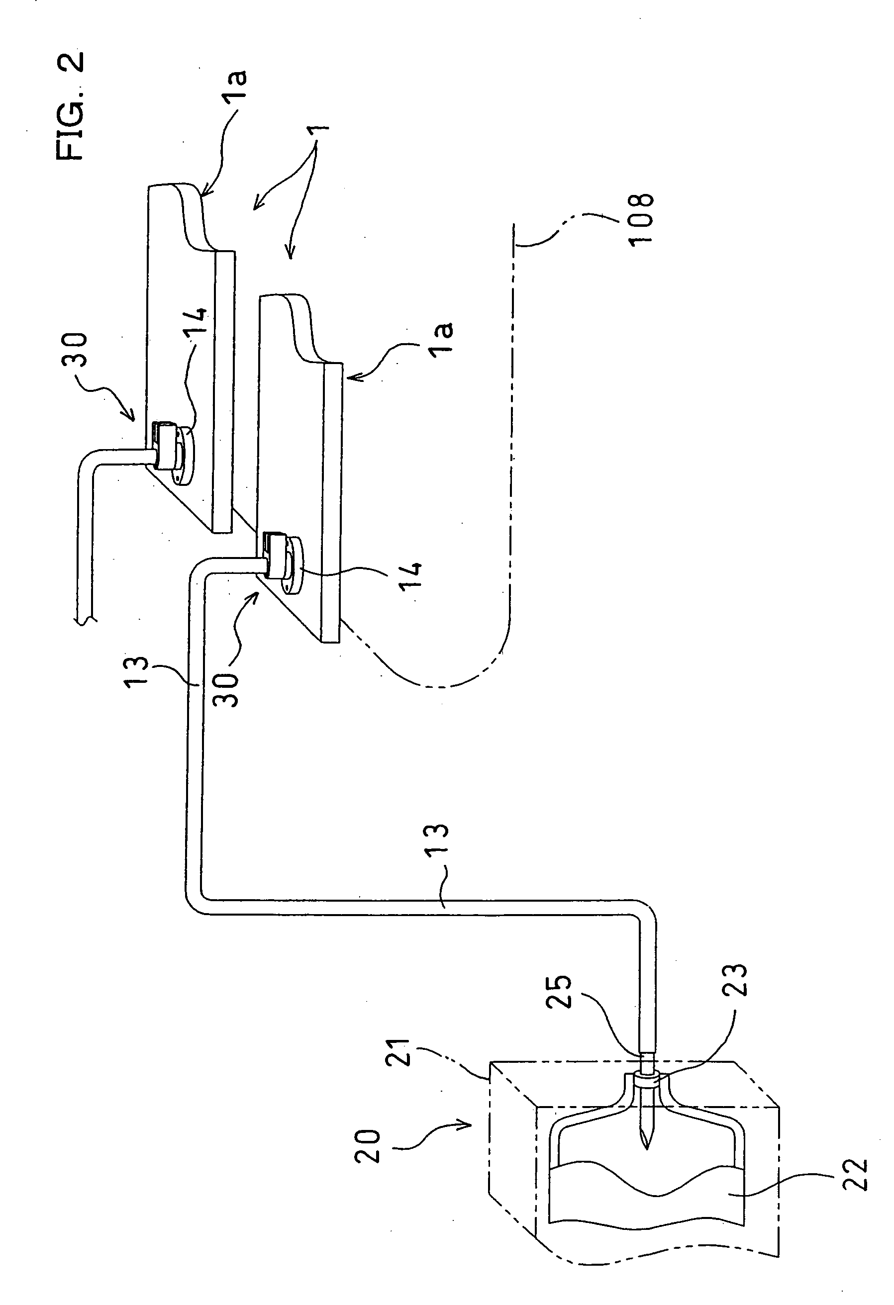 Tube fixing structure and fixing member used therefor