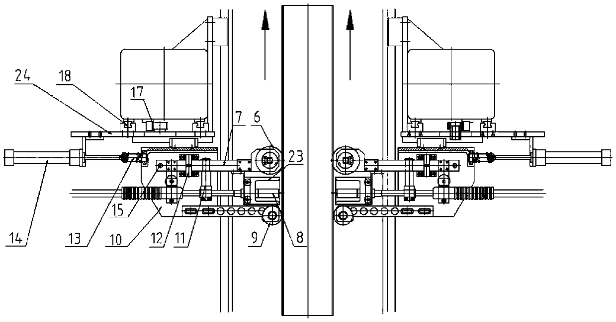 Weld joint deviation correcting device