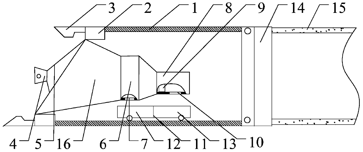 Machine head suitable for updating reinforced concrete pipeline through fragmentation method