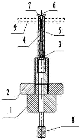 A needle body crimping positioning device for twist needles