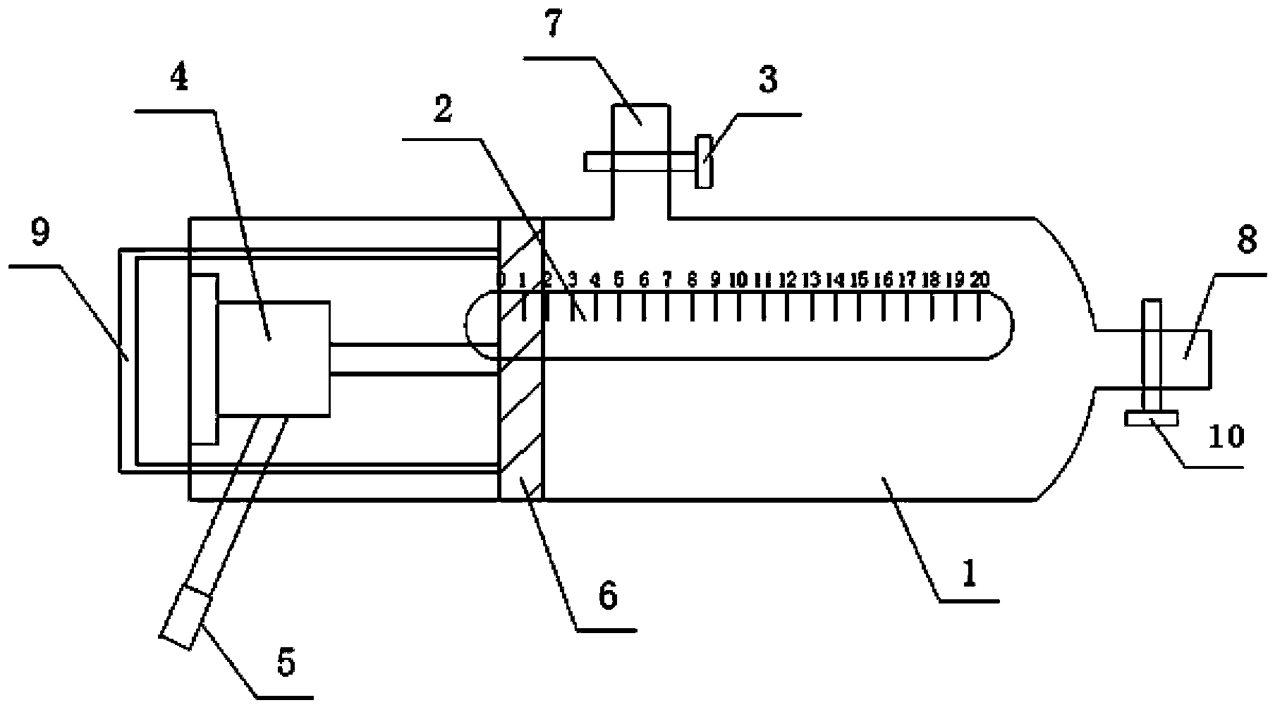 Novel pouring device for model test and application method