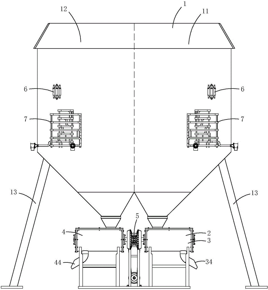 Logistics granary with ventilation heat exchange system