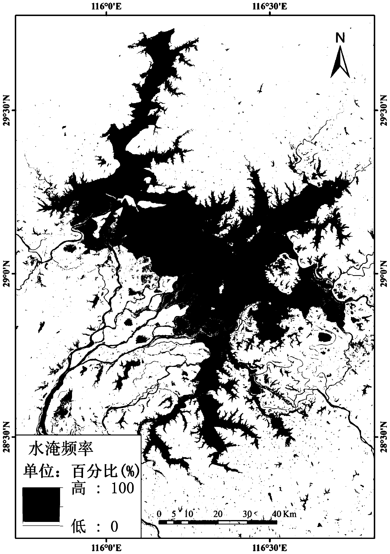 Lake long-time-sequence continuous water area change reconstruction method based on remote sensing big data platform