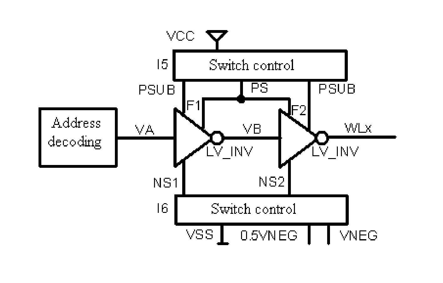 Decoding Circuit Withstanding High Voltage Via Low-Voltage Mos Transistor And The Implementing Method Thereof