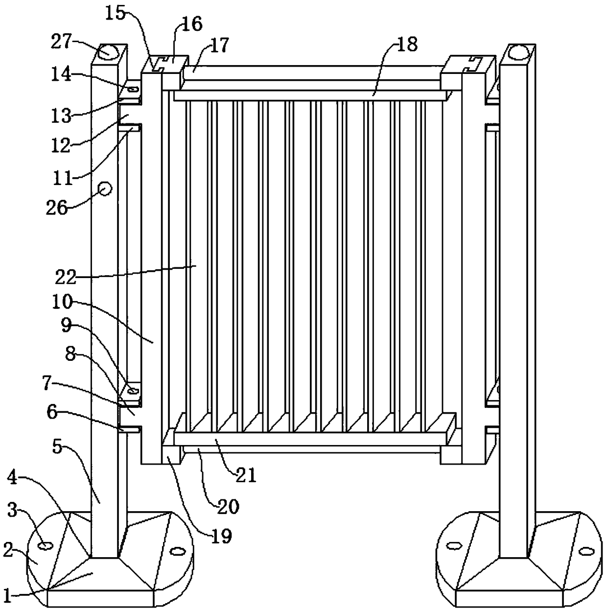 Safety guard railing for road and bridge