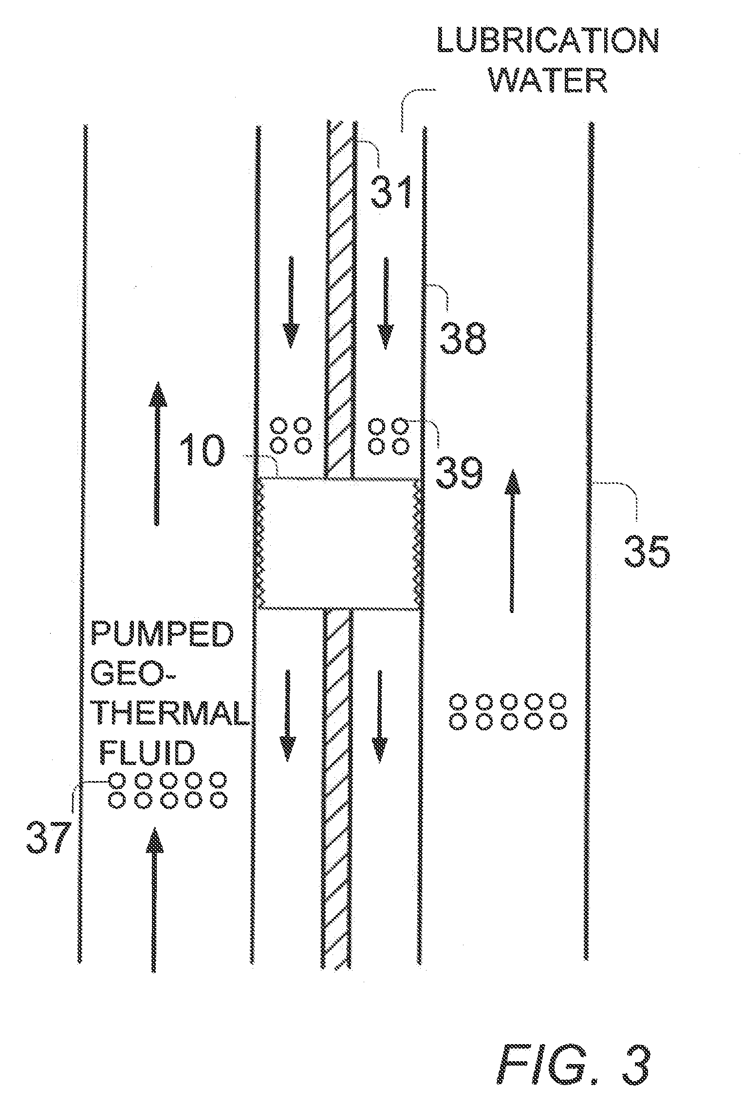 Water lubricated line shaft bearing and lubrication system for a geothermal pump