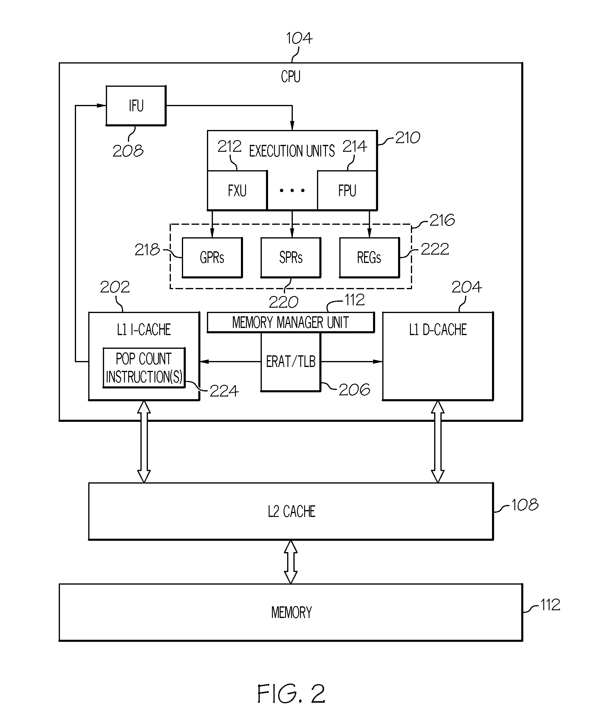 Compressed memory page selection based on a population count of a dataset