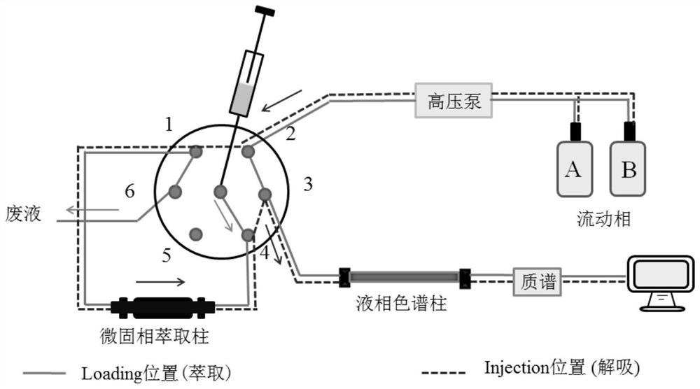 A kind of composite nanofiber online micro solid phase extraction column and preparation method thereof