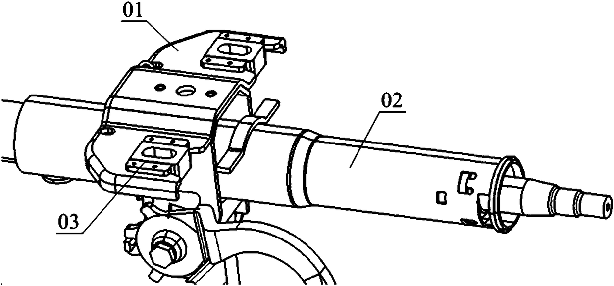 Crumple type steering column and automobile