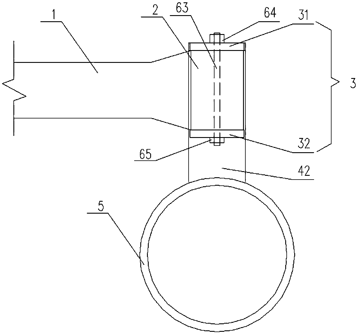 Clamping plate type support of aluminum alloy hub-type joint net frame