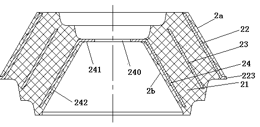 Combined rubber vibration isolator for floating slab track