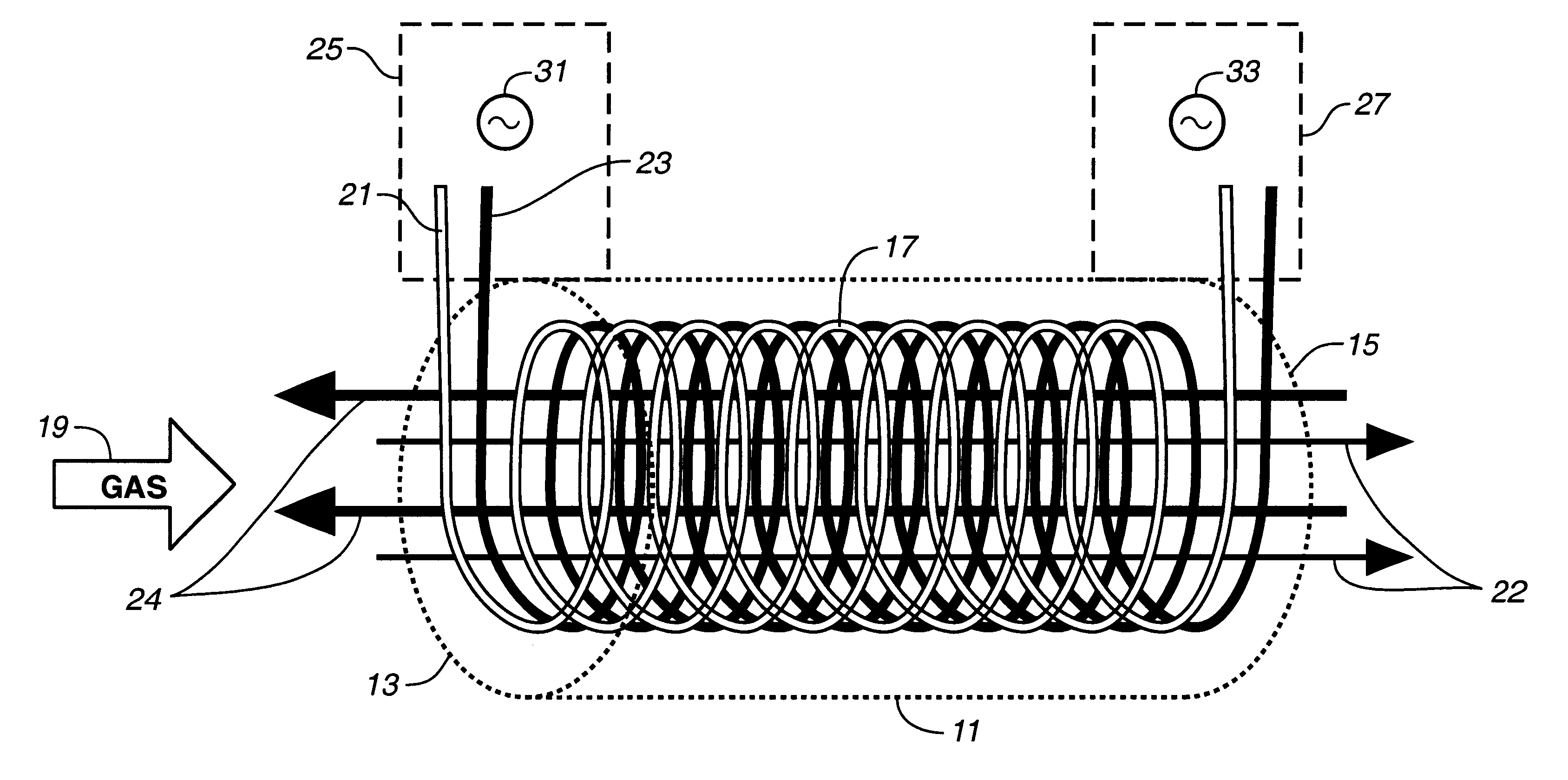 Process gas decomposition reactor