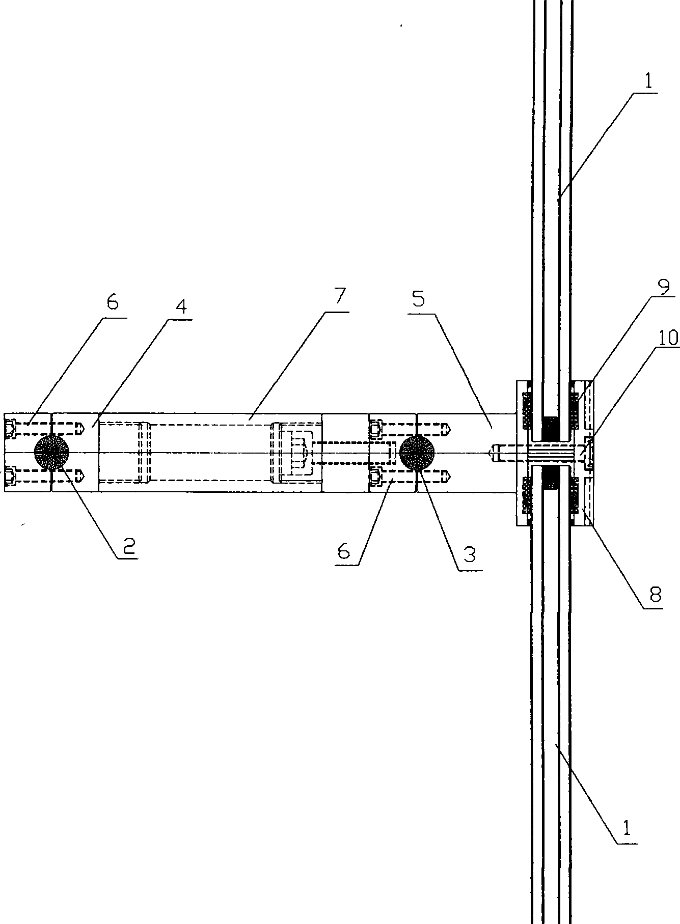 Unidirectional double-layer cable curtain wall