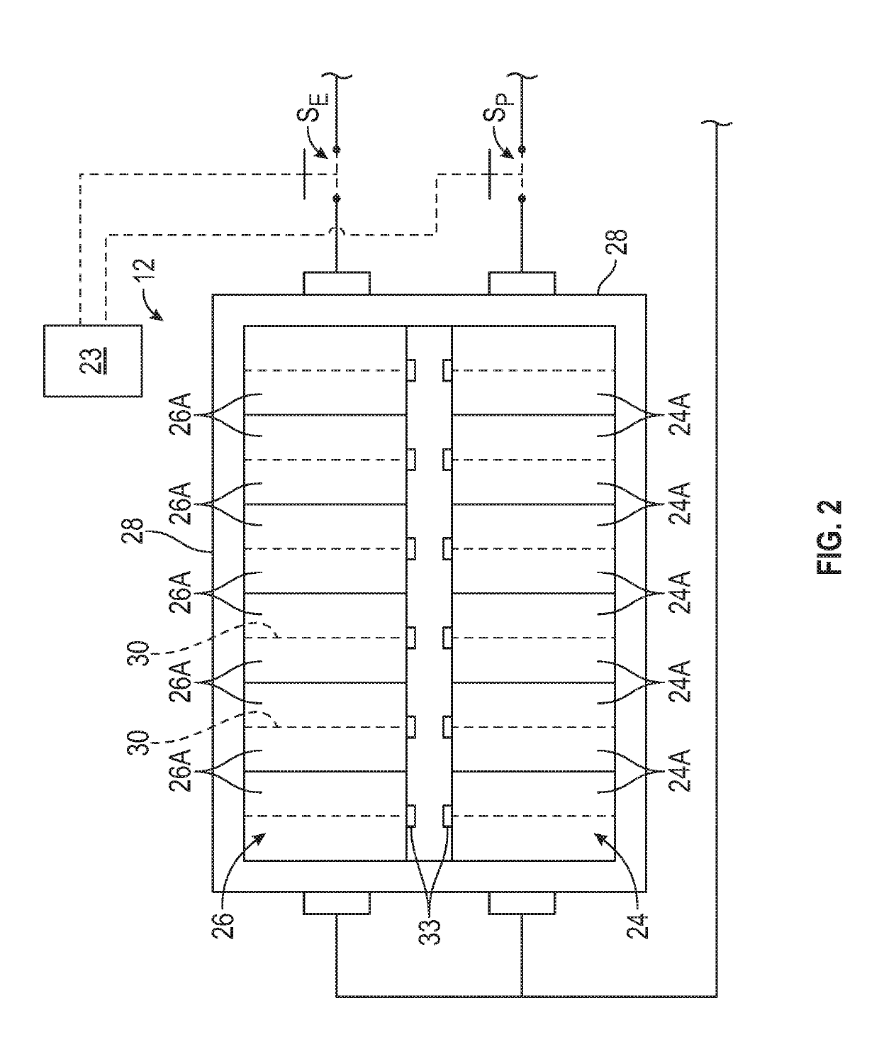 Vehicle with hybrid battery pack and human-machine interface and method of monitoring