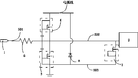 Electrostatic protection circuit of car-mounted terminal