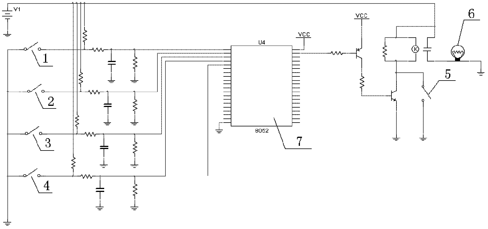 Automobile steering auxiliary illumination control system and control circuit thereof