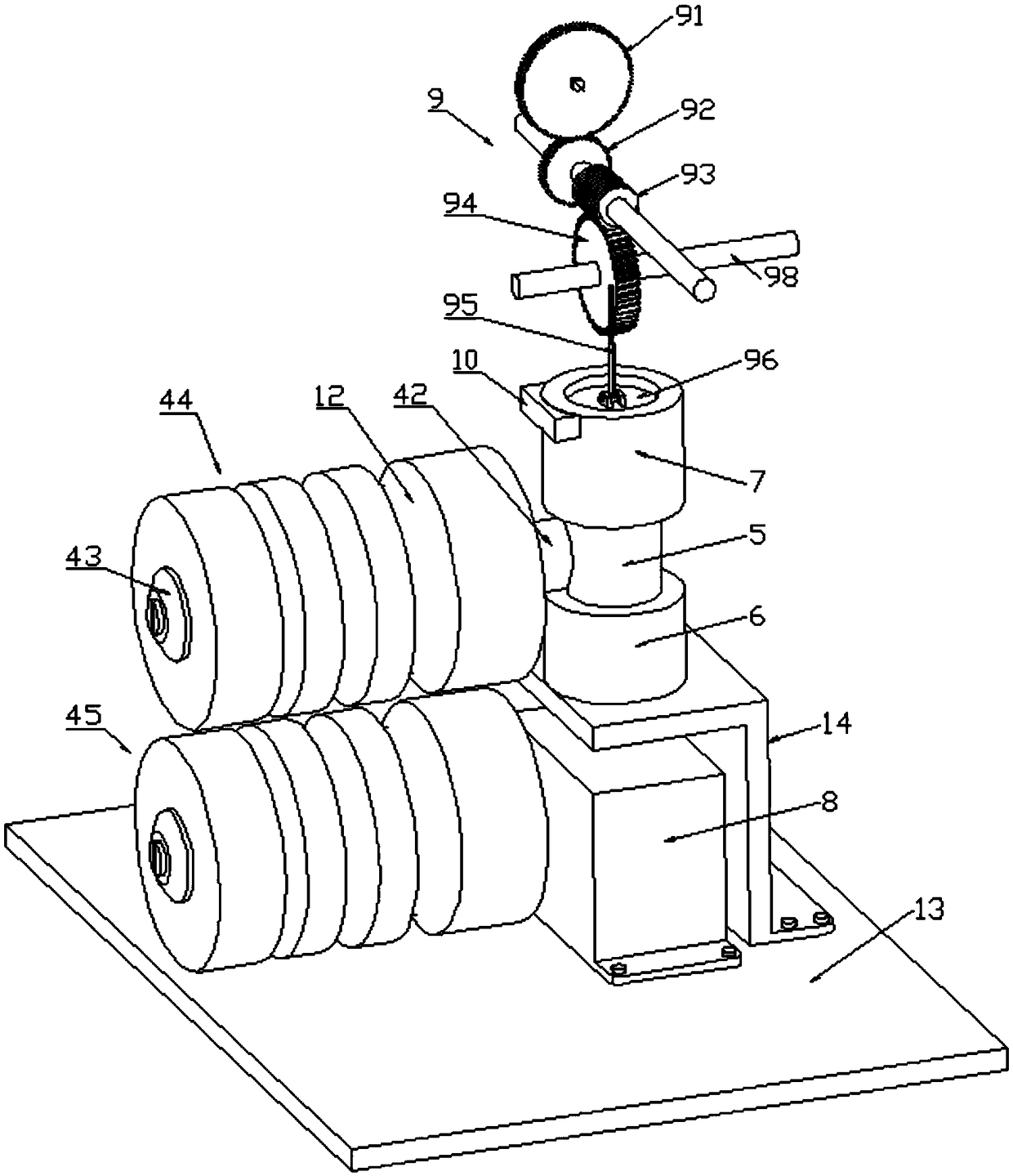 Improved guiding device used for pressing and connecting automobile wire harnesses