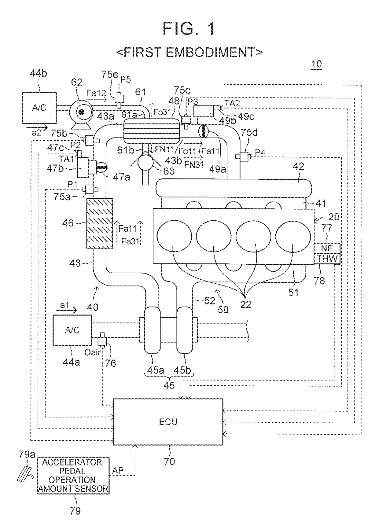 Gas supply device for internal combustion engine and control method for the same