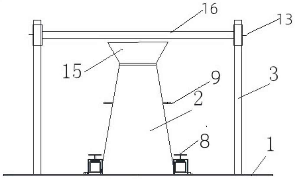 Concrete slump detection device capable of being operated by one person