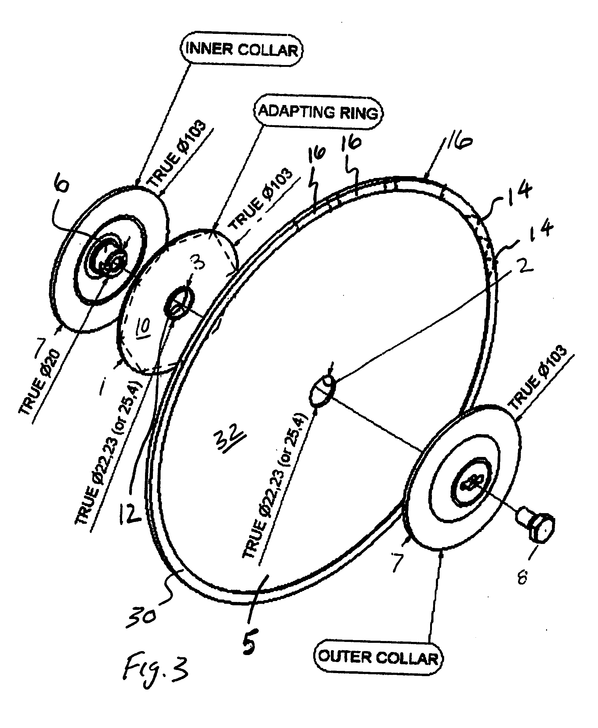 Shoulder bushing for saw blades