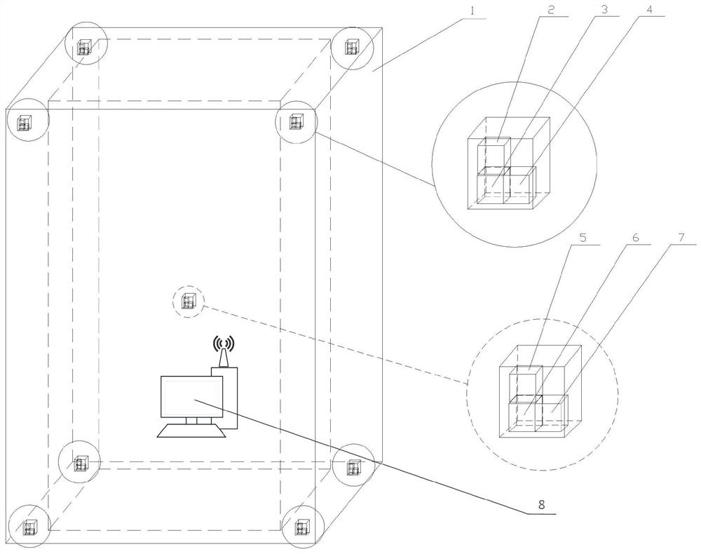 Wall internal condensate water detection system based on Internet of Things technology