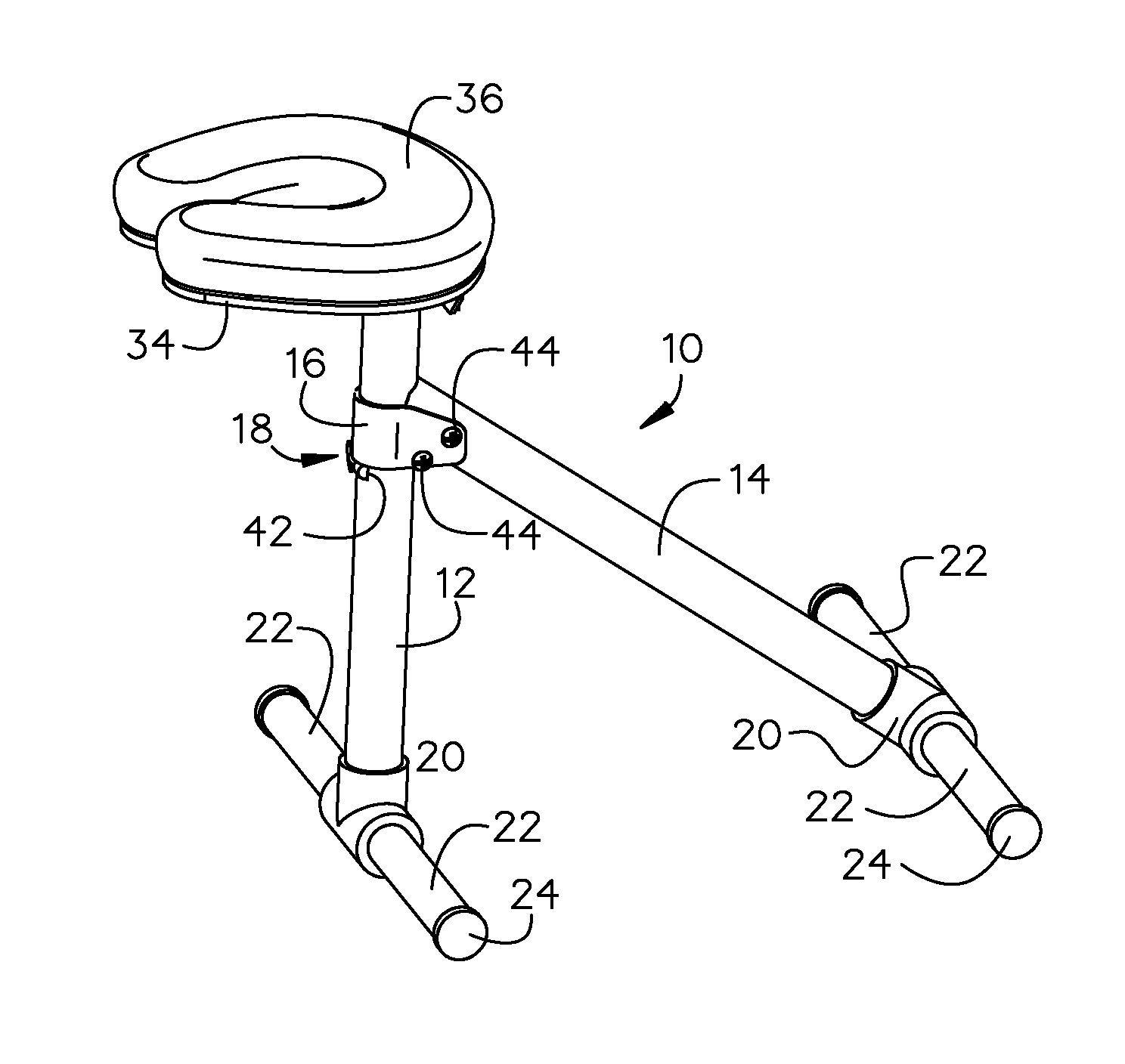 Freestanding foldable headrest