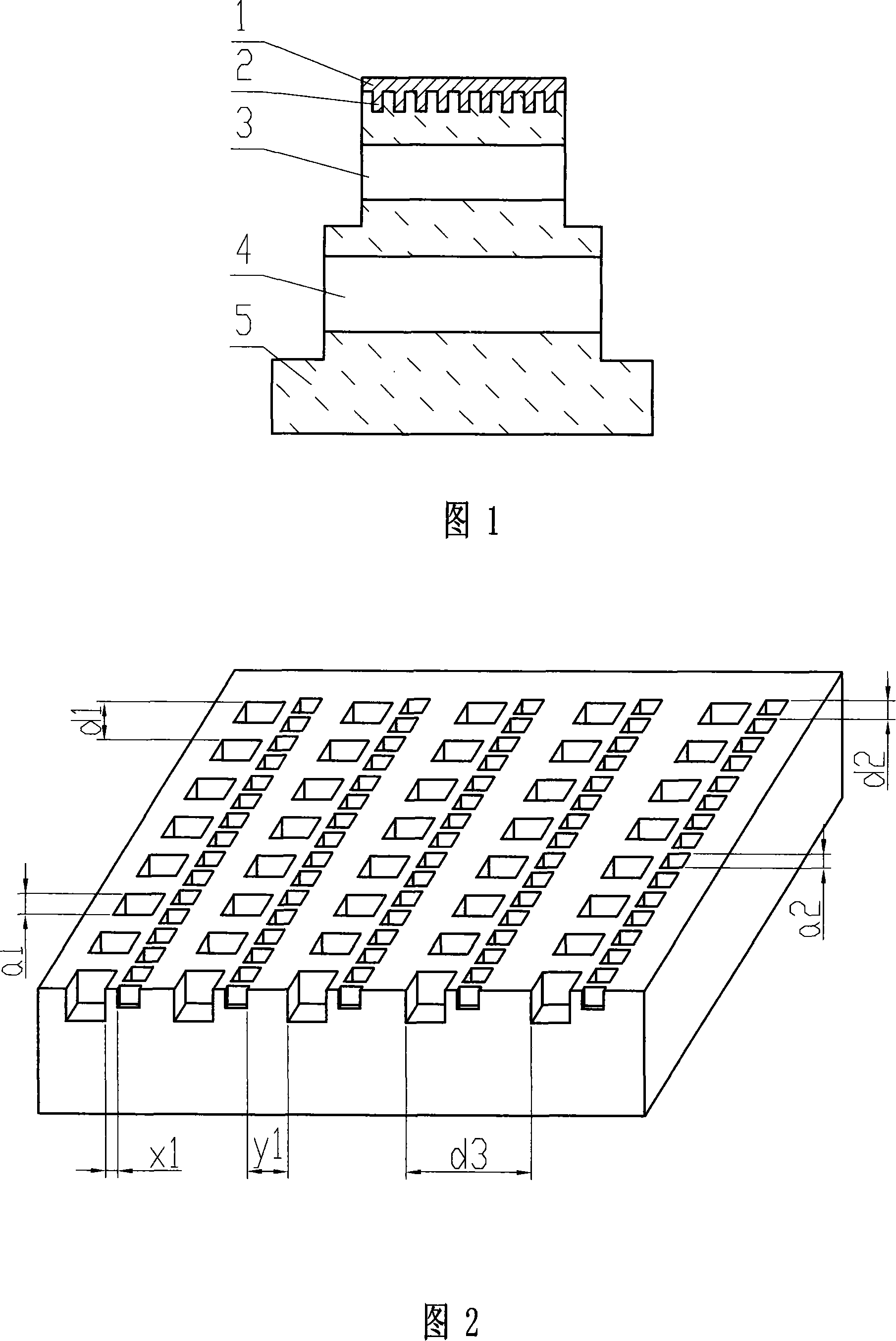 A crossed combined dual cycle grating for quanta trap infrared detector