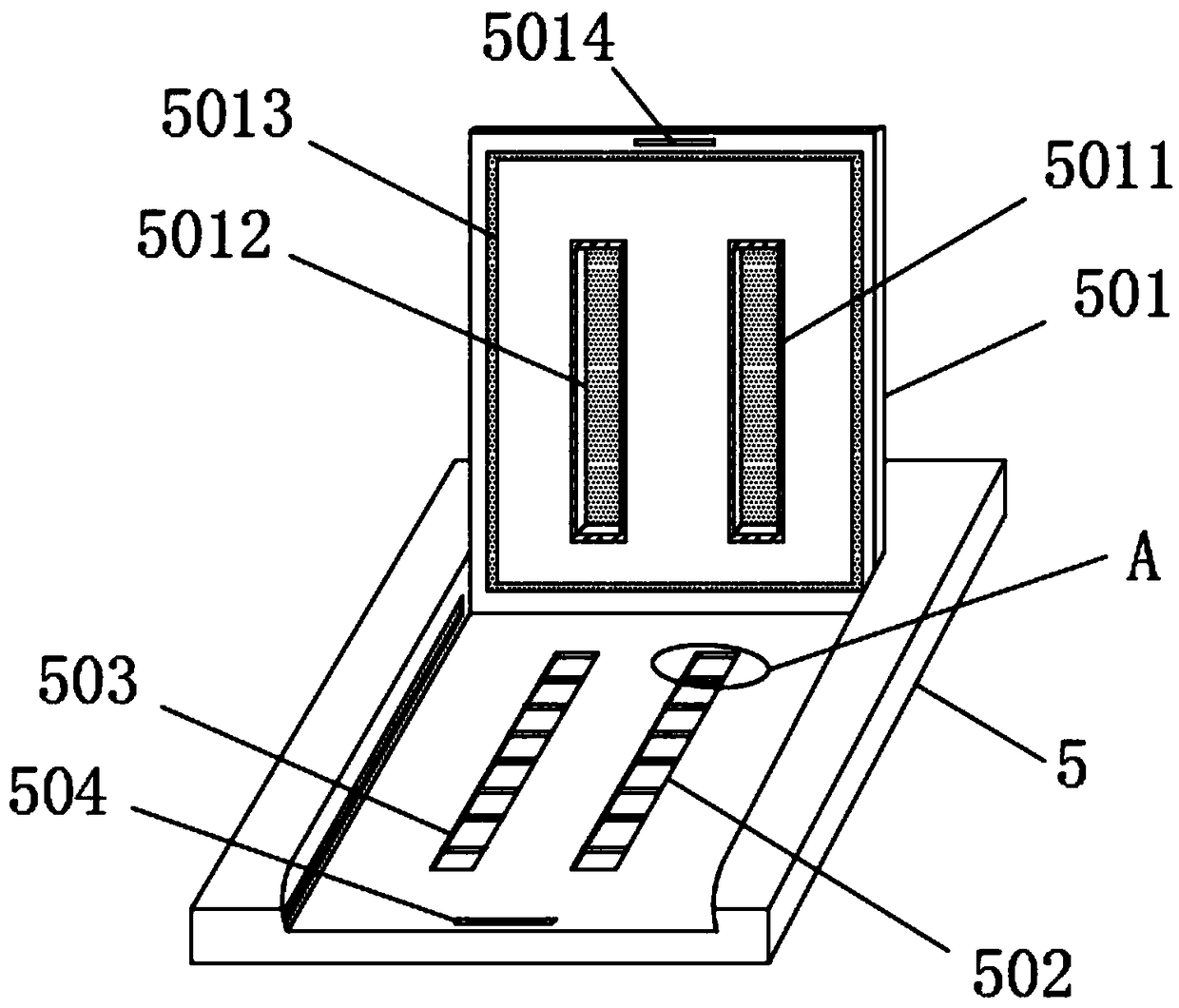 Detection device and detection method for drug residue on surface of agricultural product