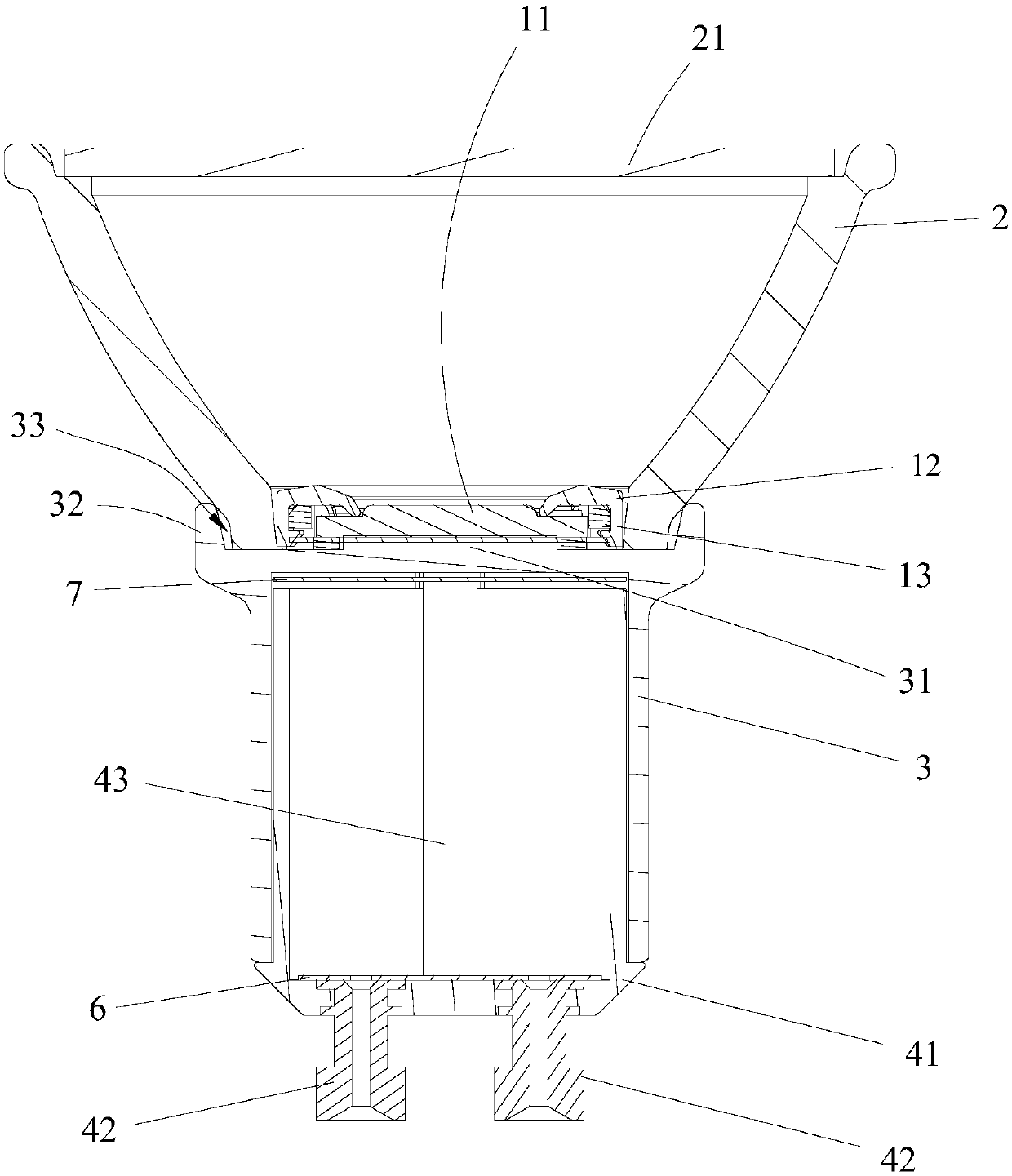 High-voltage-resistance reflector lamp