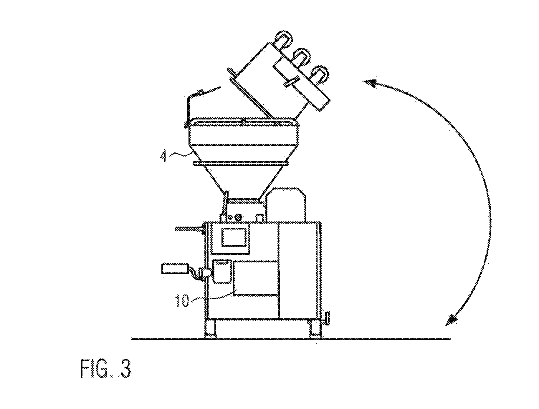 Device and method for loading a food processing machine, in particular a filling machine or a cutter, with food