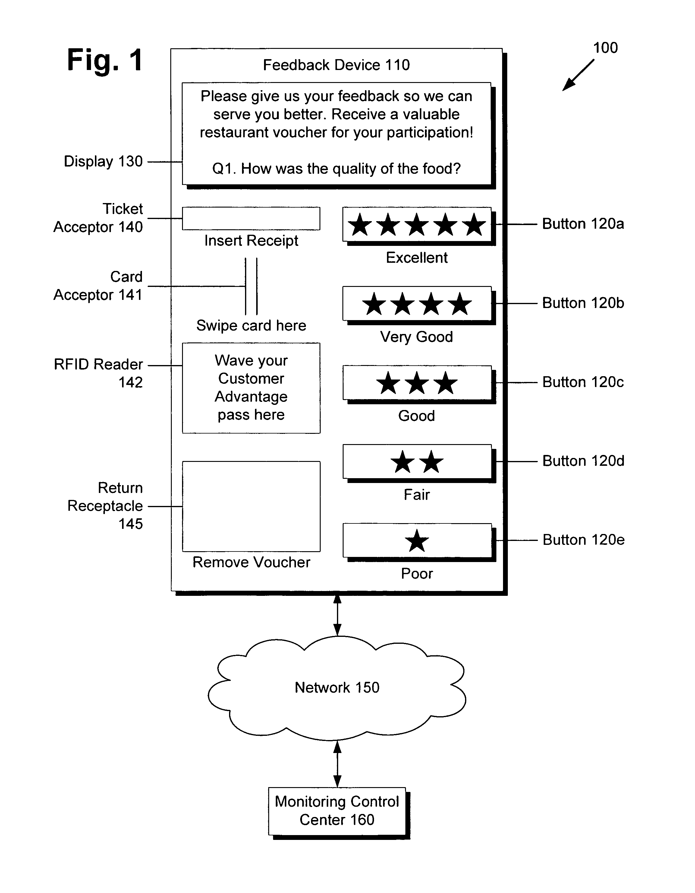 System and method for distributed and real-time collection of customer satisfaction feedback