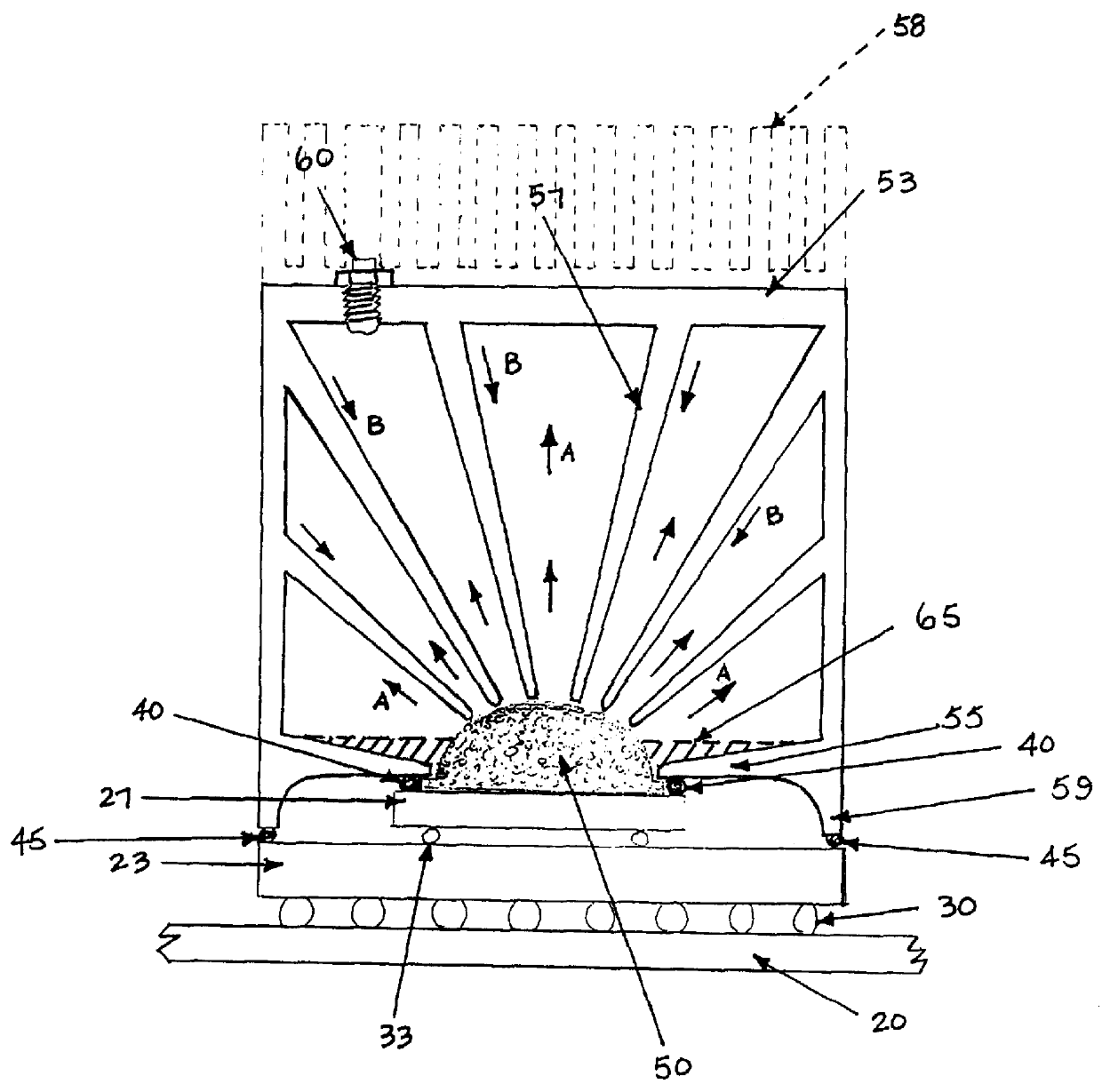 Direct chip-cooling through liquid vaporization heat exchange