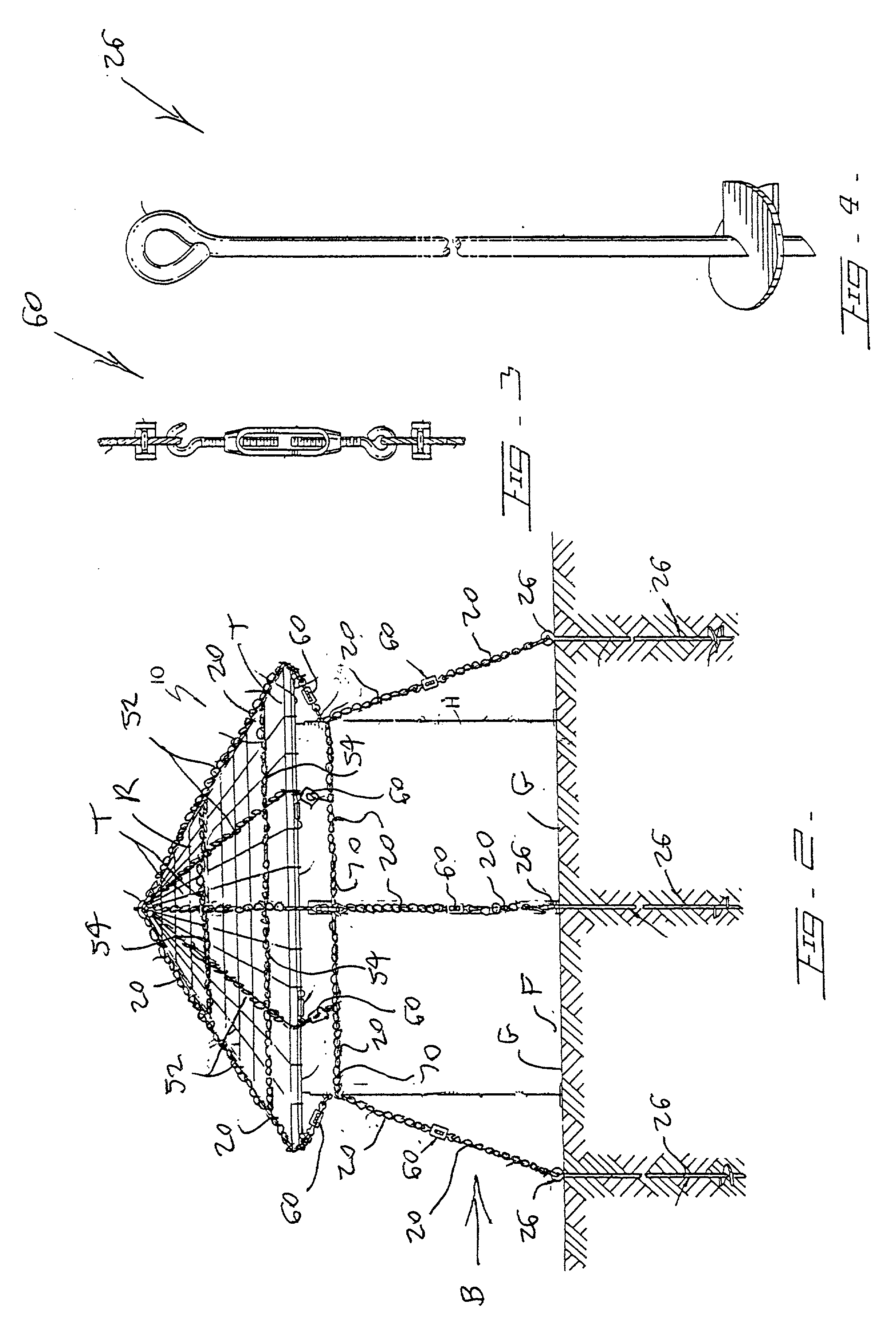 Building tie down kit for securing roofs, doors, and windows against storm wind damage and method of assembly