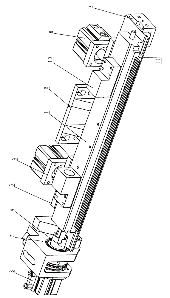 Automatic separating device for aluminum bar clamp