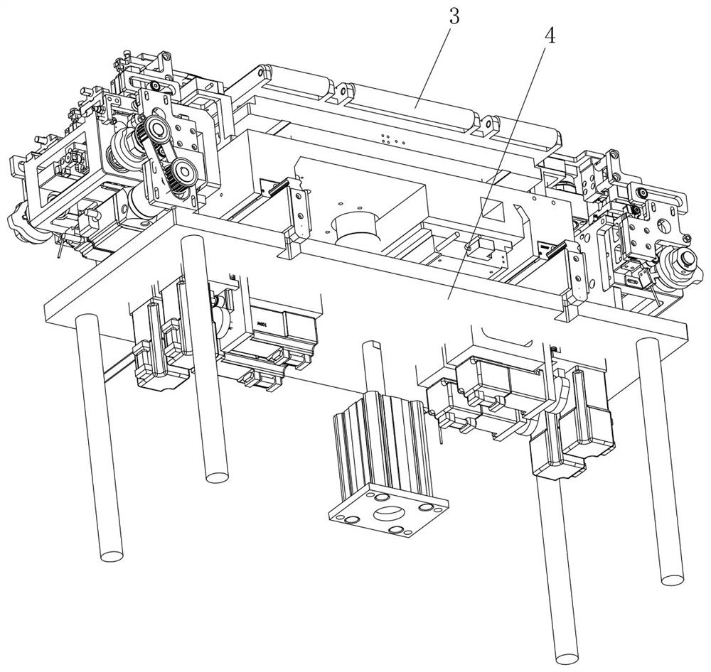 Automatic diaphragm pressing and pole piece pressing group lamination carrying device