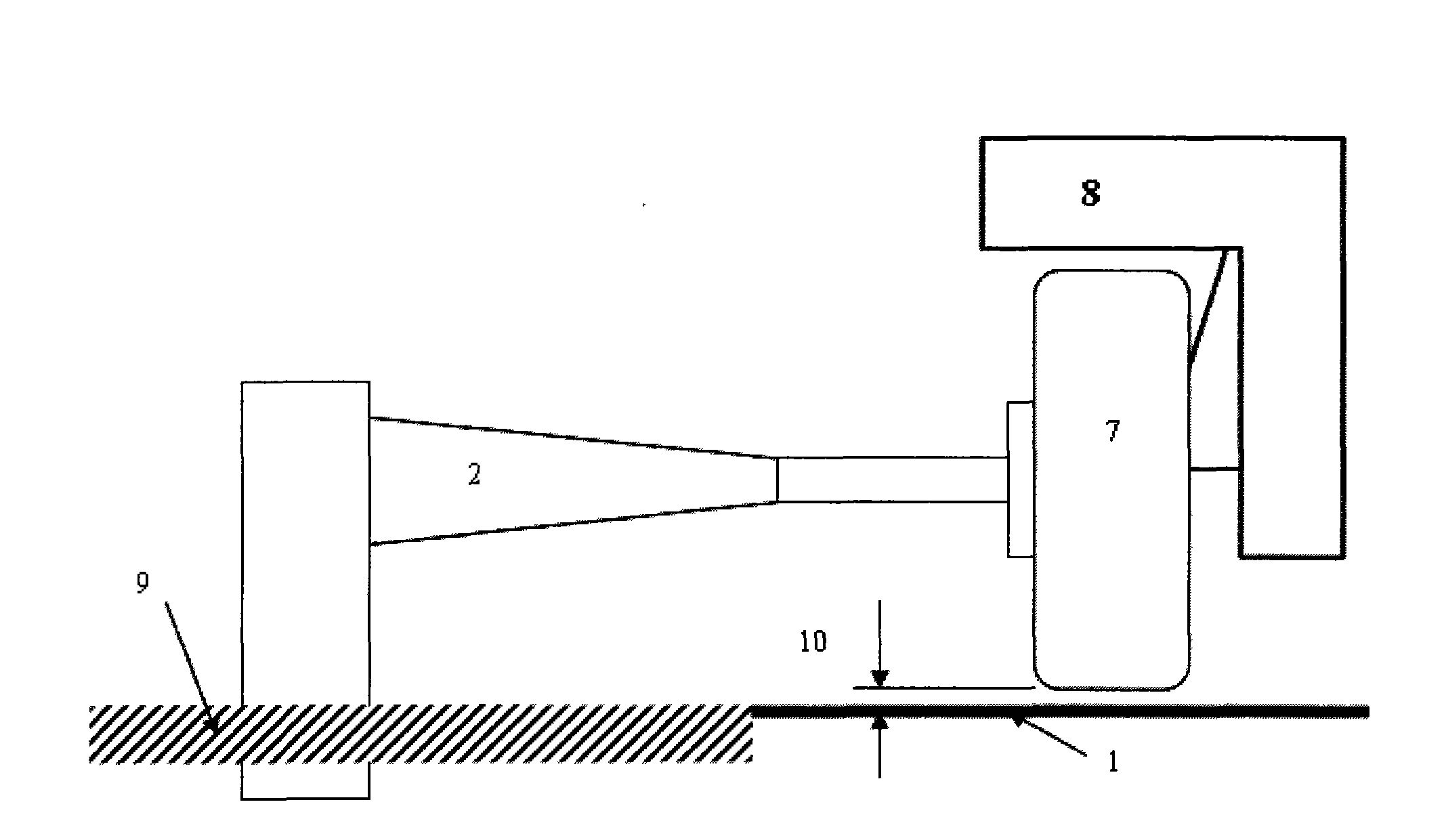 Automobile wind tunnel test system for matching with moving belt ground effect