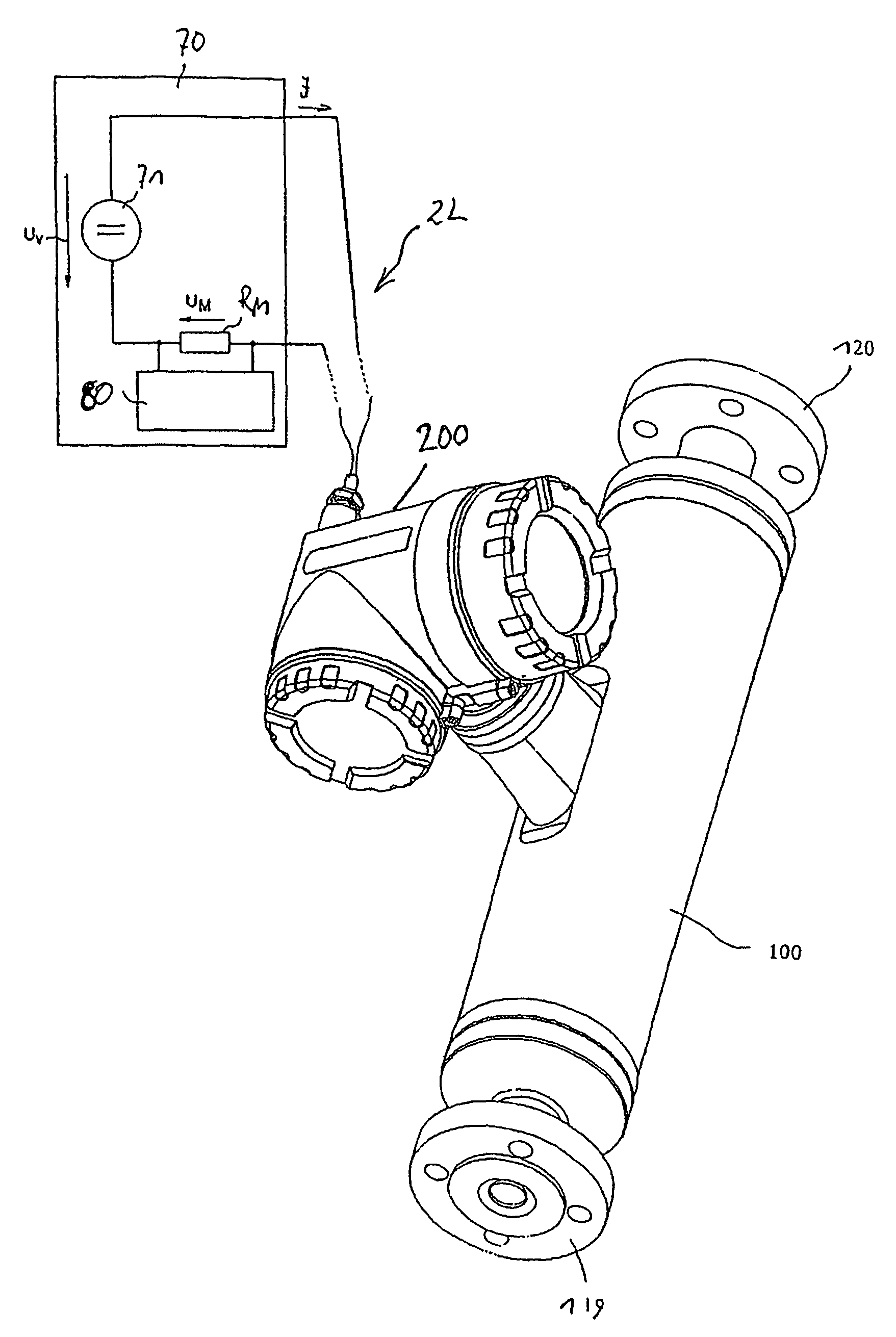 Field device electronics fed by an external electrical energy supply