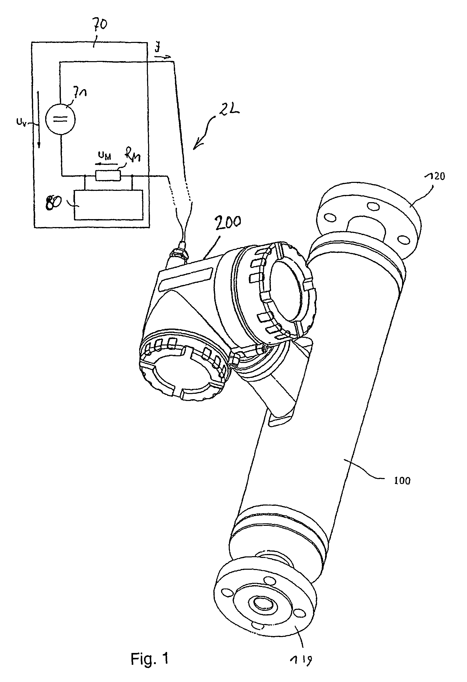 Field device electronics fed by an external electrical energy supply