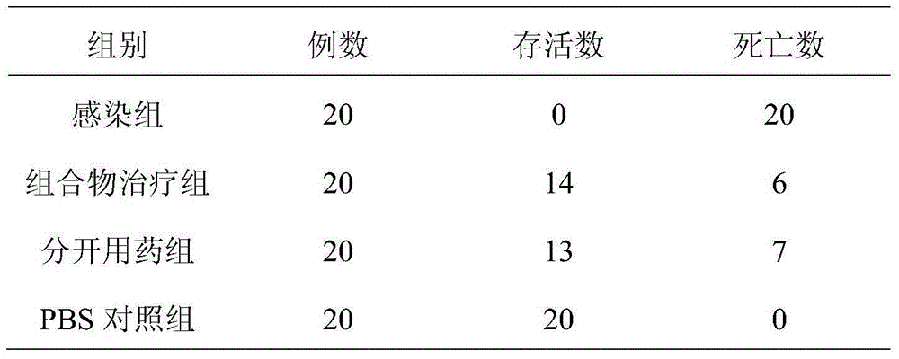 Medicinal composition for treating complex infection and preparation method of medicinal composition