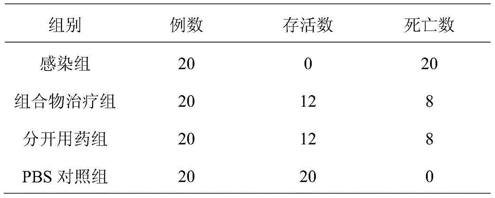 Medicinal composition for treating complex infection and preparation method of medicinal composition