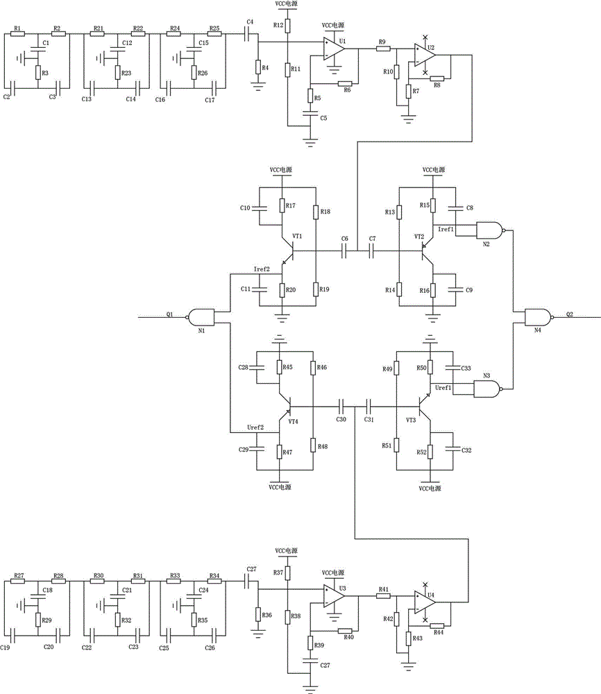 Hardware criterion circuit for single-phase grounding protection line selection