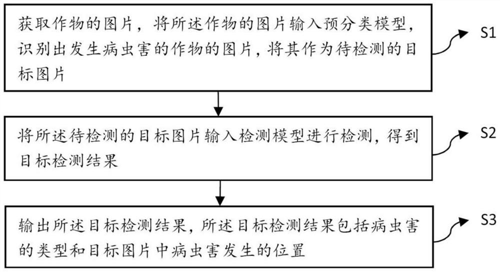 Crop disease and pest detection method and system based on computer vision