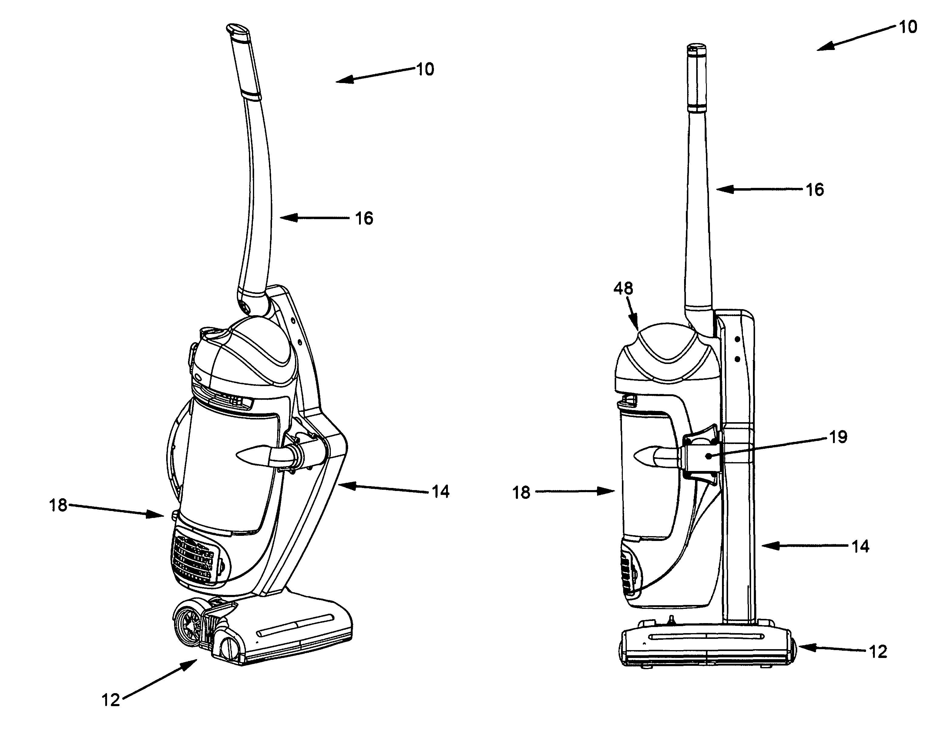 Vertical cyclonic vacuum assembly