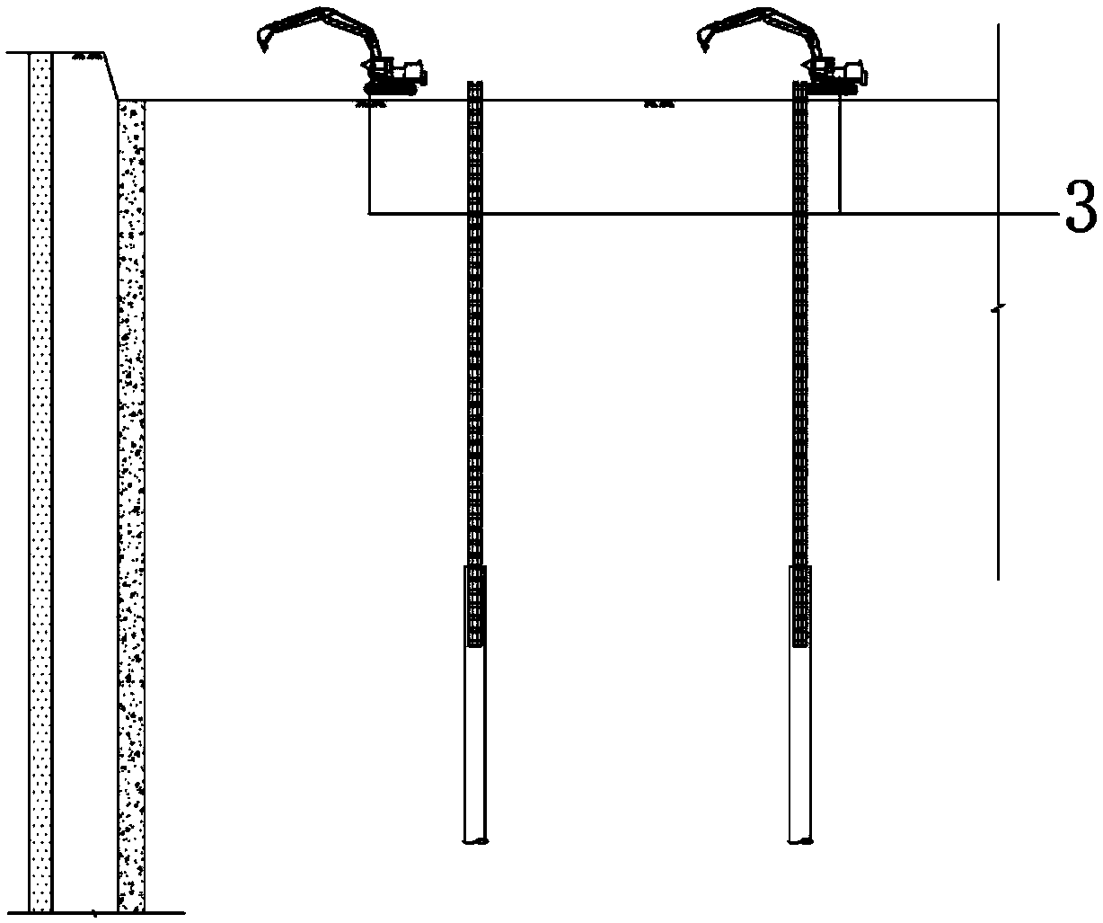 A construction method for earthwork excavation of deep foundation pit near the river