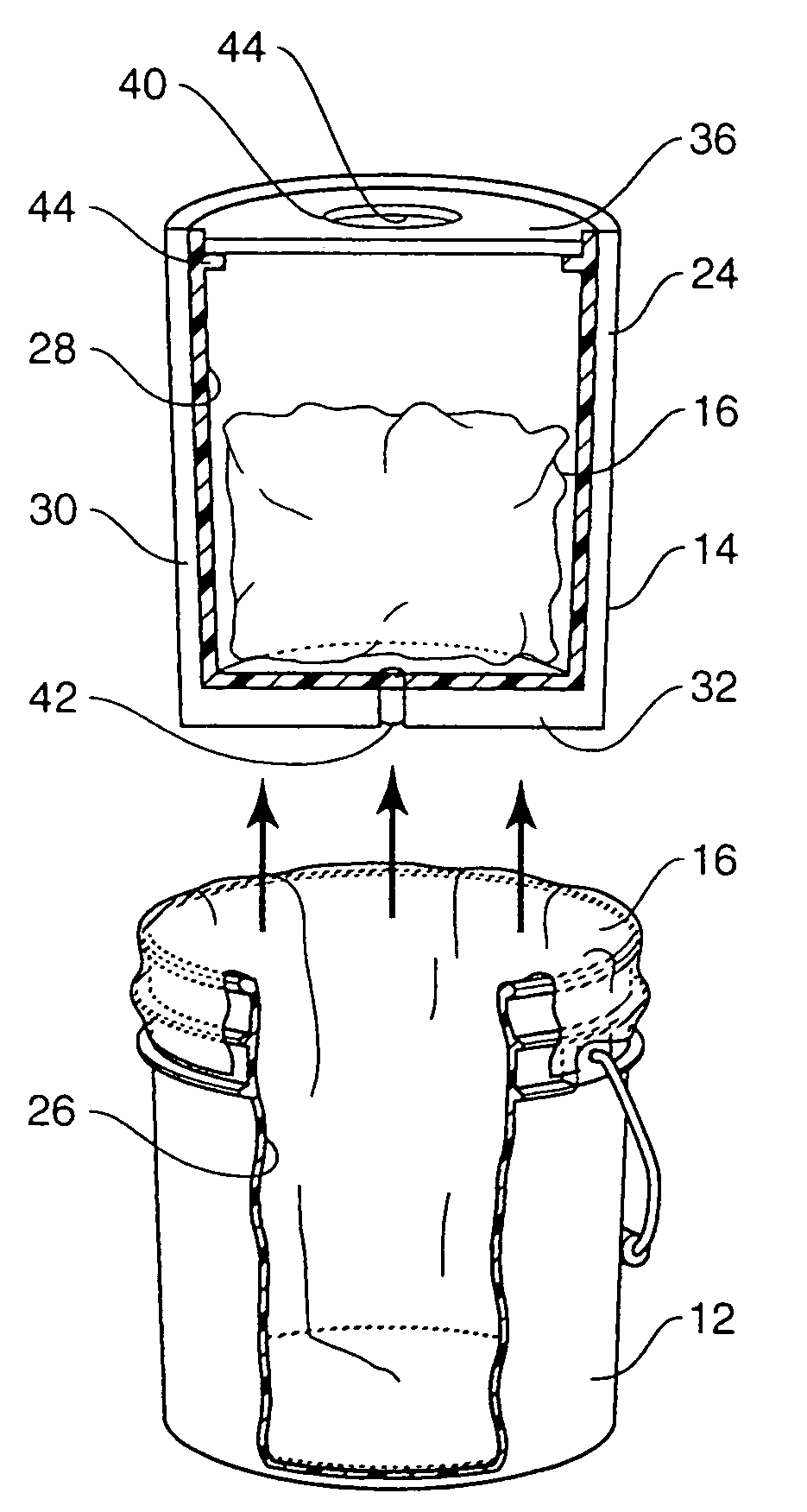 Paint container liner system