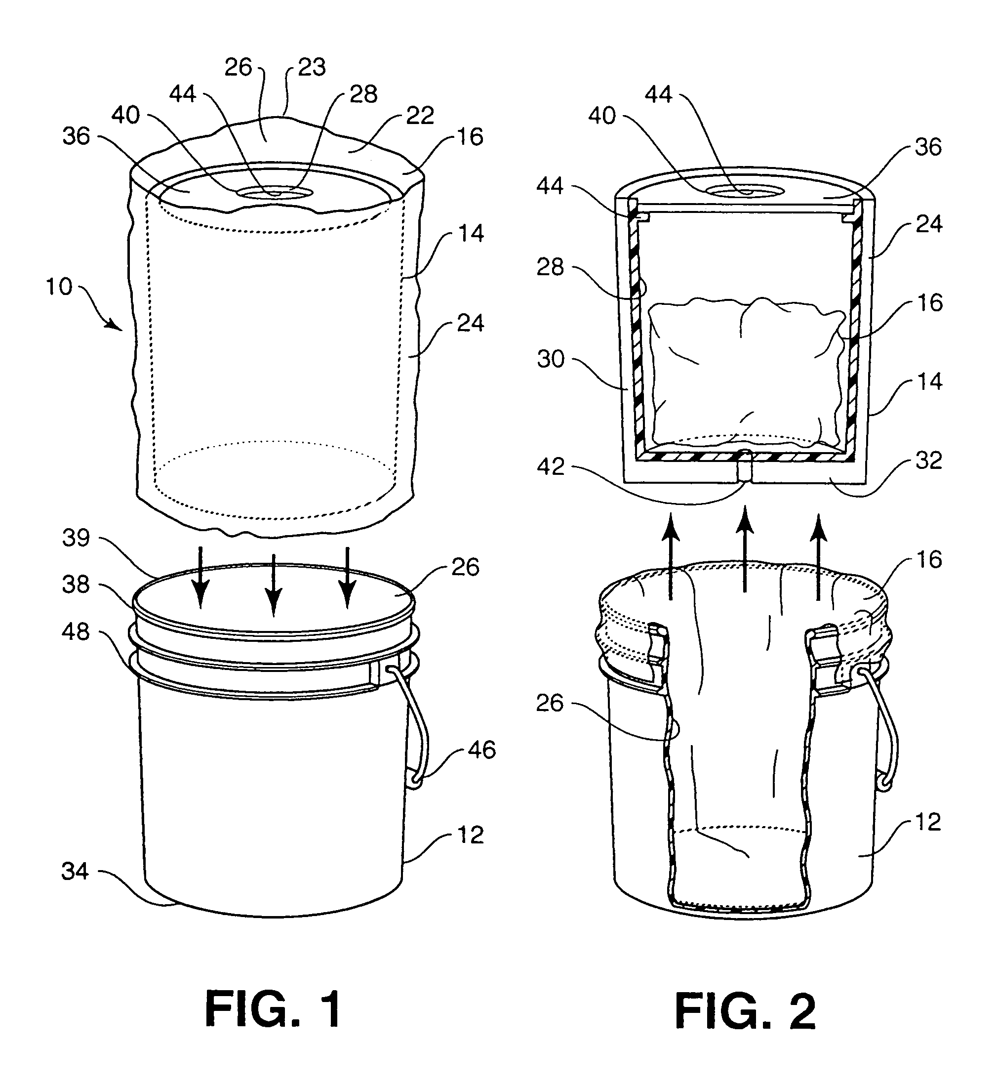 Paint container liner system