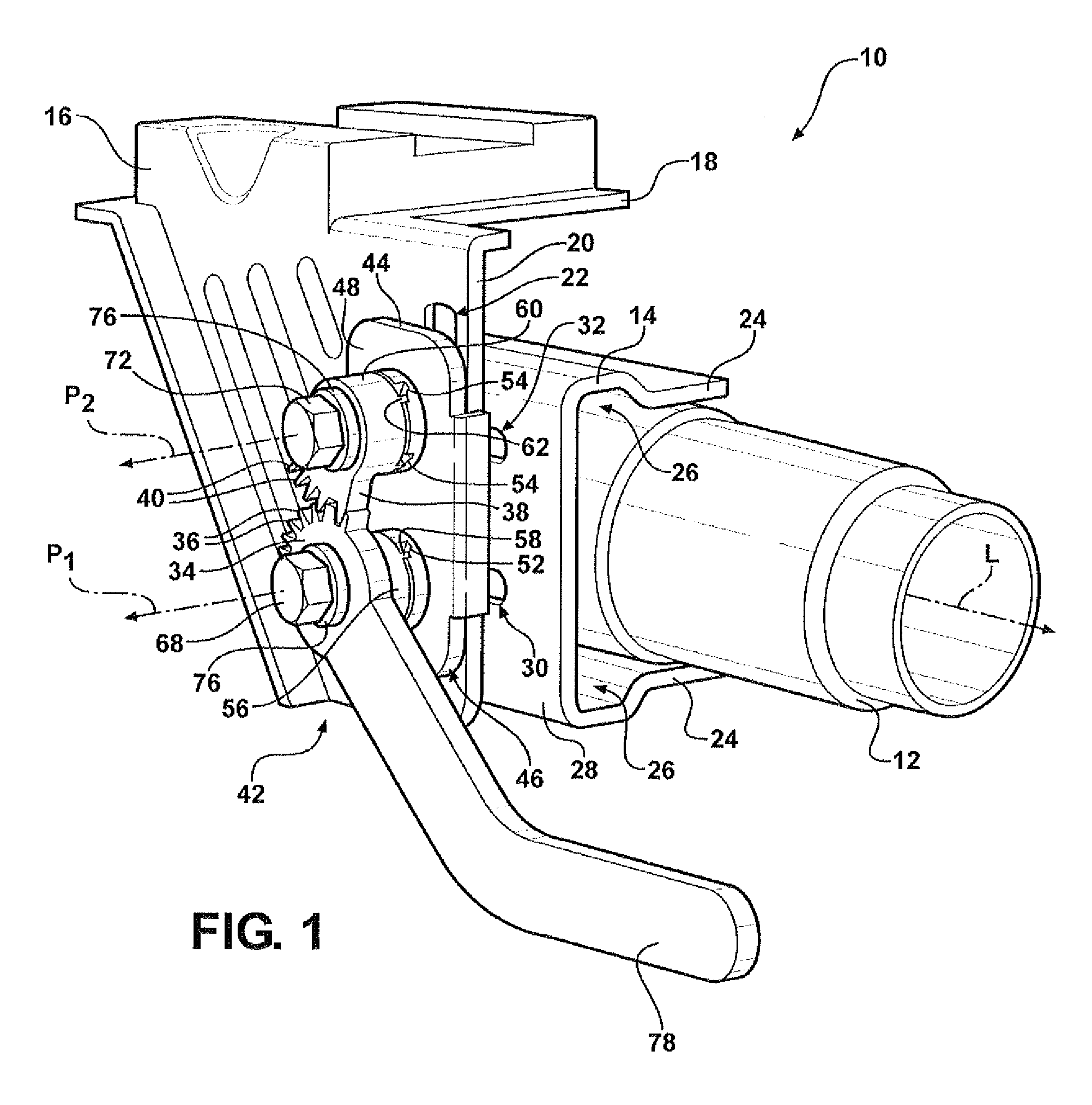 Adjustable steering column assembly