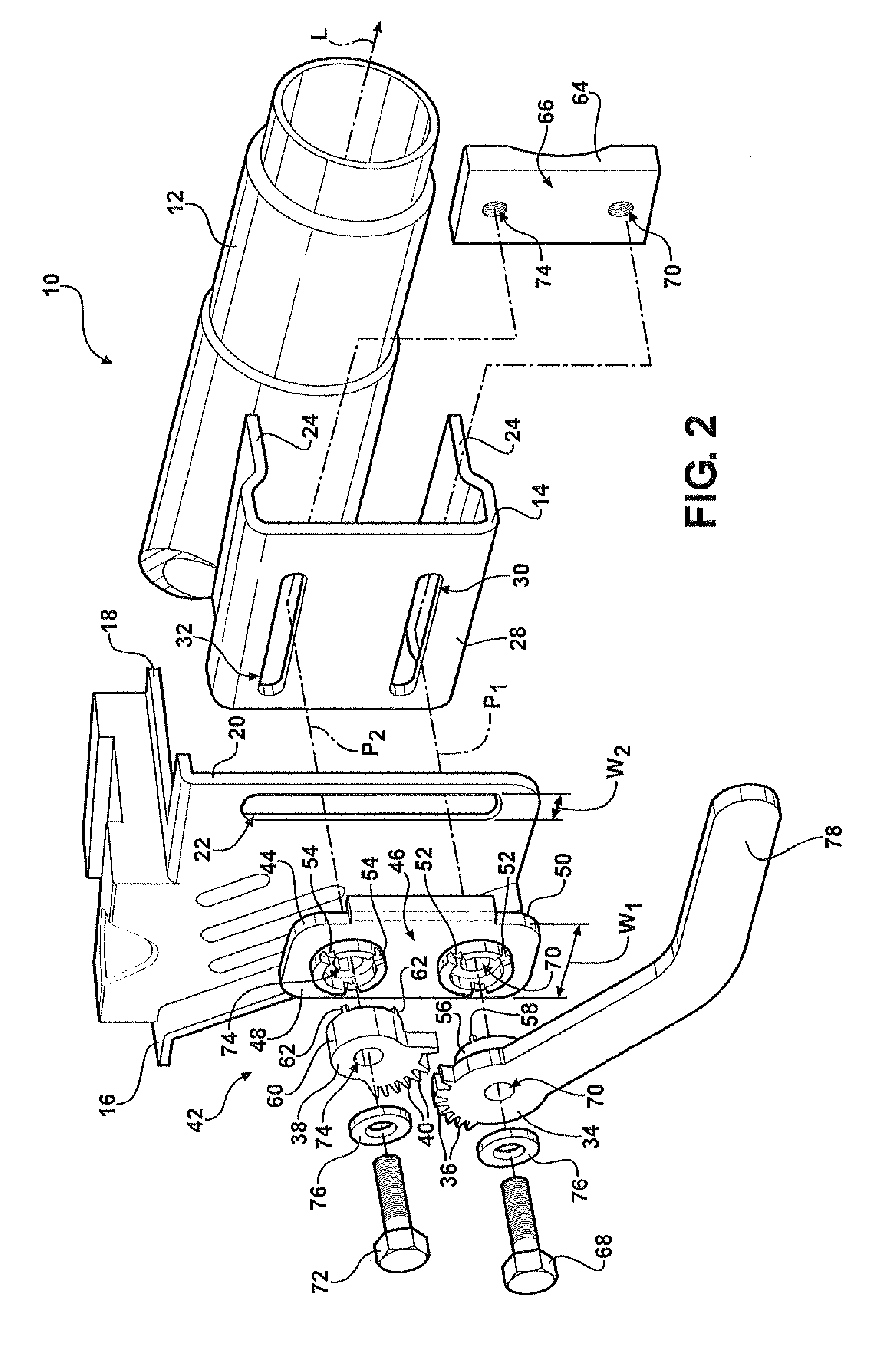 Adjustable steering column assembly