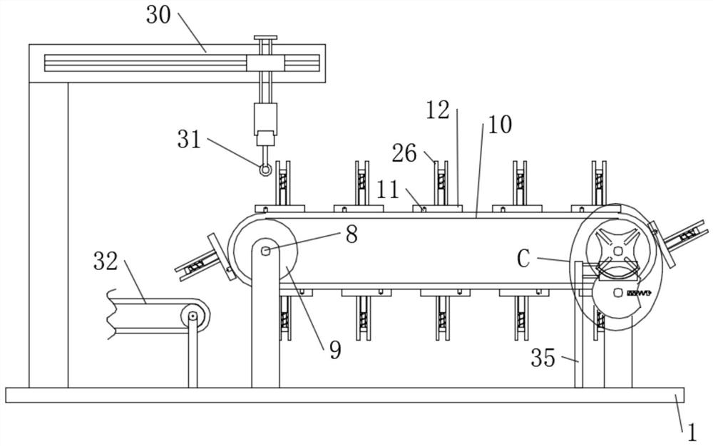 Deburring device for glasses frame production